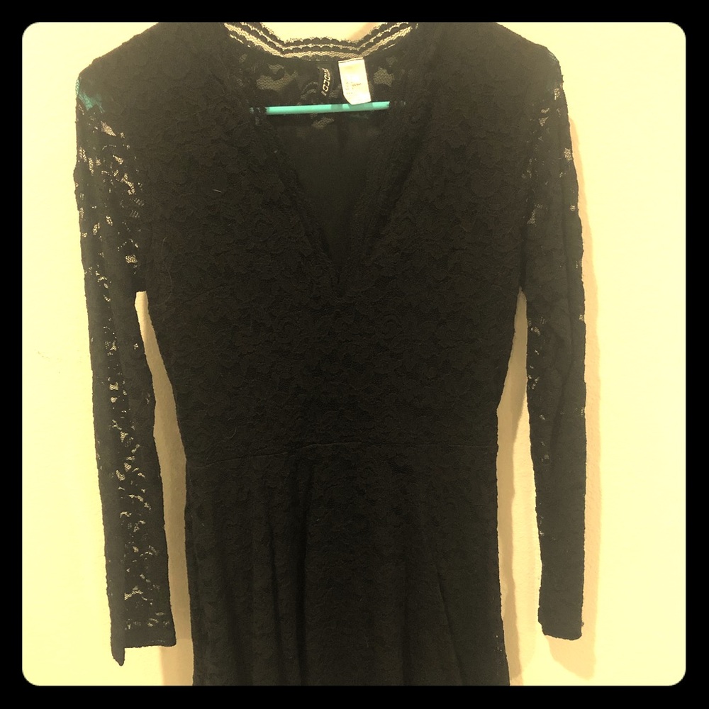 Black lace dress